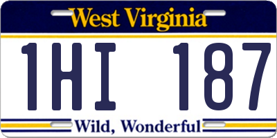 WV license plate 1HI187