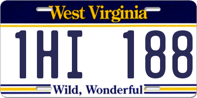 WV license plate 1HI188