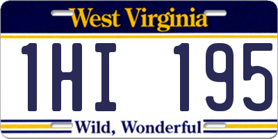 WV license plate 1HI195
