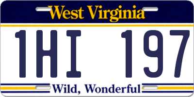 WV license plate 1HI197