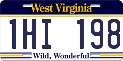 WV license plate 1HI198
