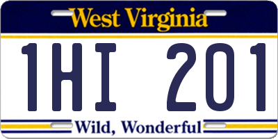 WV license plate 1HI201