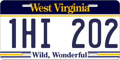 WV license plate 1HI202