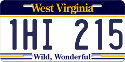 WV license plate 1HI215