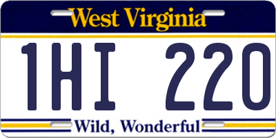 WV license plate 1HI220