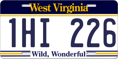 WV license plate 1HI226