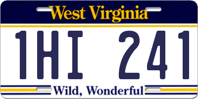 WV license plate 1HI241