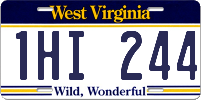 WV license plate 1HI244