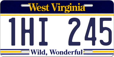 WV license plate 1HI245
