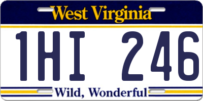WV license plate 1HI246