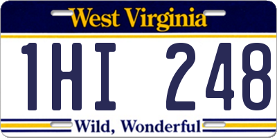 WV license plate 1HI248