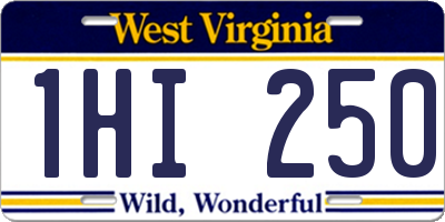 WV license plate 1HI250