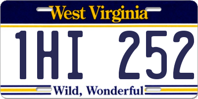 WV license plate 1HI252