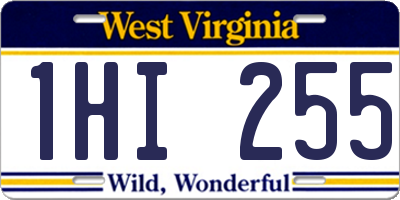 WV license plate 1HI255