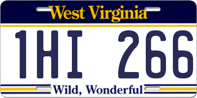WV license plate 1HI266
