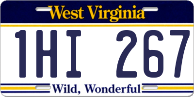 WV license plate 1HI267