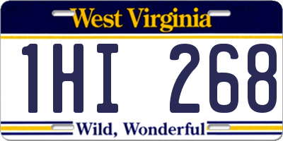 WV license plate 1HI268