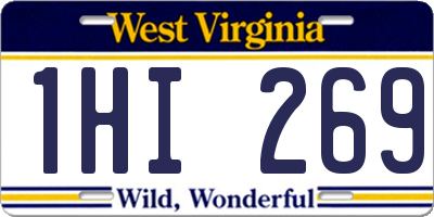 WV license plate 1HI269