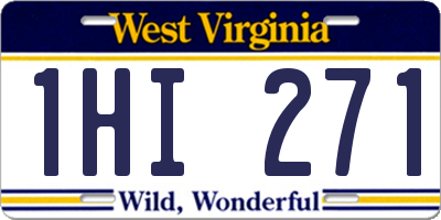 WV license plate 1HI271