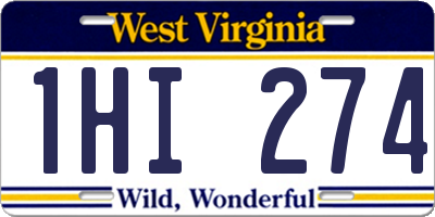 WV license plate 1HI274