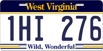 WV license plate 1HI276