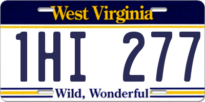 WV license plate 1HI277