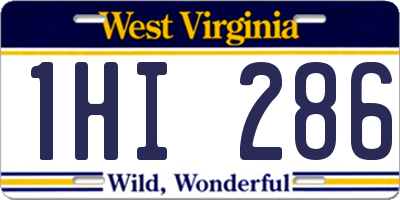 WV license plate 1HI286