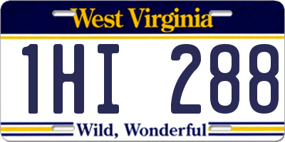 WV license plate 1HI288