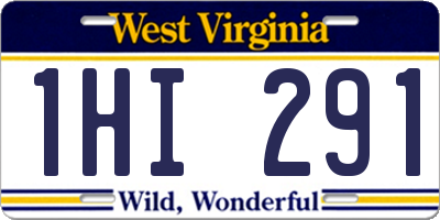 WV license plate 1HI291
