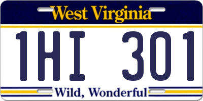 WV license plate 1HI301