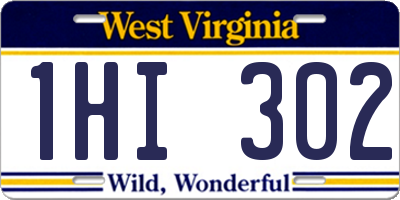 WV license plate 1HI302