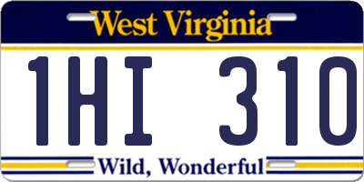 WV license plate 1HI310