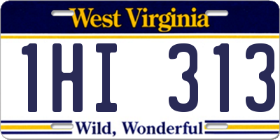 WV license plate 1HI313