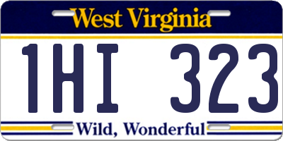 WV license plate 1HI323