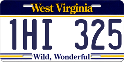 WV license plate 1HI325