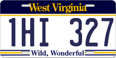 WV license plate 1HI327