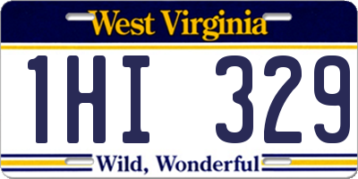 WV license plate 1HI329