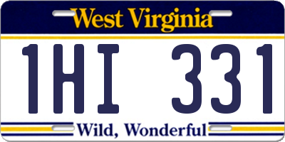 WV license plate 1HI331