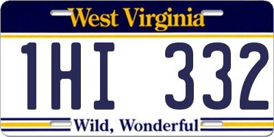 WV license plate 1HI332