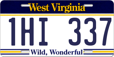 WV license plate 1HI337