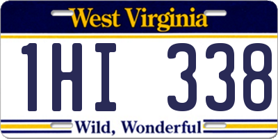 WV license plate 1HI338