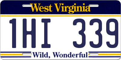 WV license plate 1HI339