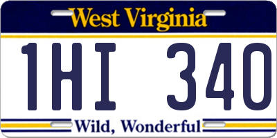 WV license plate 1HI340