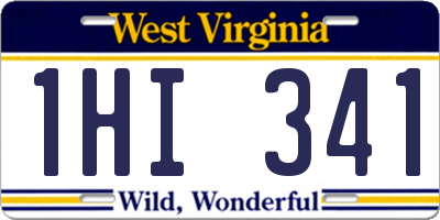 WV license plate 1HI341