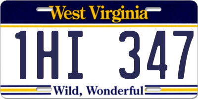 WV license plate 1HI347