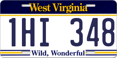 WV license plate 1HI348