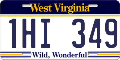 WV license plate 1HI349