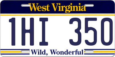 WV license plate 1HI350