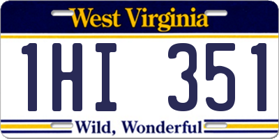 WV license plate 1HI351