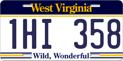 WV license plate 1HI358